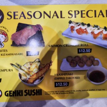 Genki Sushi - Menu - Sushi Bars Near Me - Ewa Beach, Hawaii