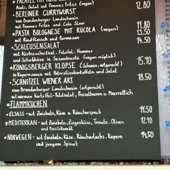 Schleusenkrug - Karte 5.3.2023 - Dive Bars Near Me - Berlin, BE