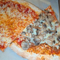 Deniro's Pizzeria & Subs - Slices of cheese and meat sauce w mushrooms
