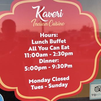 Kaveri Indian Cuisine - Hours - Indian Near Me - Lubbock, Texas
