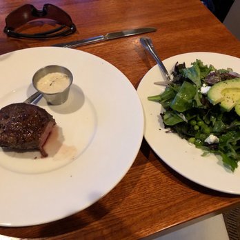 Drumheller's Food & Drink - Filet and the amazing salad. - New American Near Me - Richland, Washington