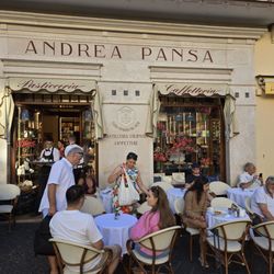 Pasticceria Pansa Andrea - Great seating out front, surreal!