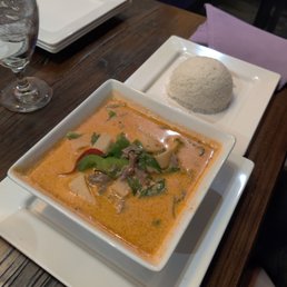 Mild beef red curry ($17.99).