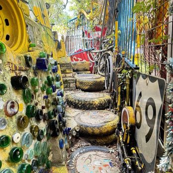 Cathedral of Junk - Steps made out of tires and a bunch of other things - Junkyards Near Me - Austin, Texas Cathedral of Junk - Steps made out of tires and a bunch of other things - Junkyards Near Me - Austin, Texas