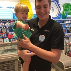 Leslie's Pool Supplies - We said "say cheese" but Ollie just pointed to the duck and said "duck!"