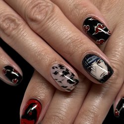The Moonlit Quest Nail Atelier - Gel manicure with anime character nail art