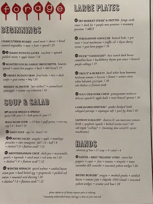 Menu photo 1 Forage Bistro & Lounge Driggs, ID