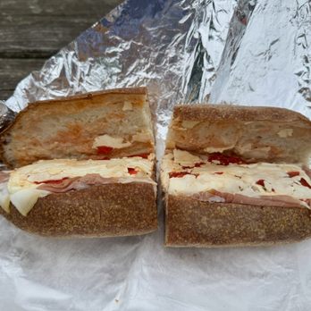 Delmonaco's Market - "Italian Dream" (prosciutto, fresh mozzarella, roasted pepper, Stella table cheese) - Delis Near Me - New Haven, Connecticut