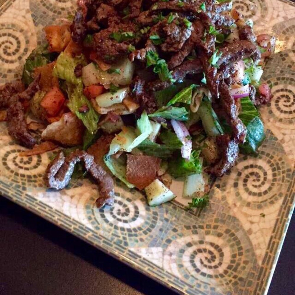 Lebanese Kitchen - Beef Shawarma Fettoush Salad, tasty & fresh! - Lebanese Near Me - Fairfax, Virginia