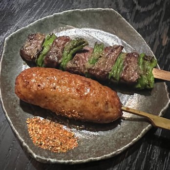 Two Ten Jack - 1 Skewer Tsukune Yakitori/ 1 Skewer Wagyu Shortrib Yakitori - Cocktail Bars Near Me - Nashville, Tennessee Two Ten Jack - 1 Skewer Tsukune Yakitori/ 1 Skewer Wagyu Shortrib Yakitori - Cocktail Bars Near Me - Nashville, Tennessee