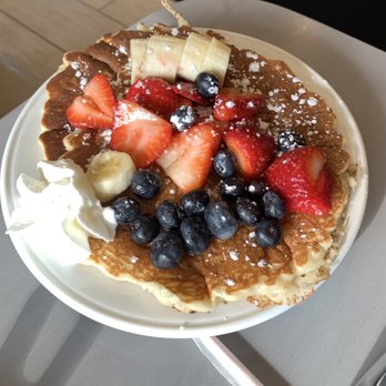 The Jagged Fork - Fruit Explosion pancakes. Comes w skillet breakfast. 8-7-2021 - Waffles Near Me - Lathrup Village, Michigan The Jagged Fork - Fruit Explosion pancakes. Comes w skillet breakfast. 8-7-2021 - Waffles Near Me - Lathrup Village, Michigan