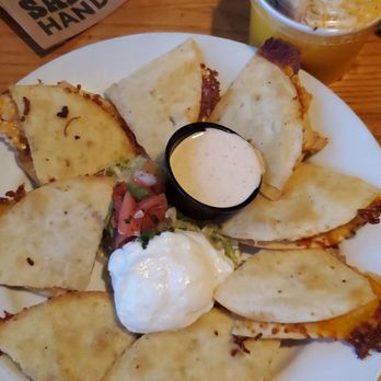 Chili's - chicken quesadilla with  ranch sauce and sour cream - Bars Near Me - Lexington, South Carolina