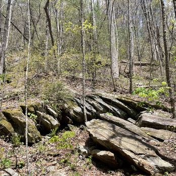 Mud Creek Falls - Cool rock formations - Hiking Near Me - Sky Valley, Georgia