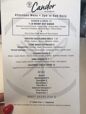 Menu photo 5 Candor by Giuseppe La Jolla, CA