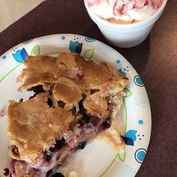 Purple Pie Place - Bumbleberry Pie w/ Strawberry Cheesecake Ice Cream - Desserts Near Me - Custer, South Dakota Purple Pie Place - Bumbleberry Pie w/ Strawberry Cheesecake Ice Cream - Desserts Near Me - Custer, South Dakota