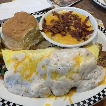 Black Bear Diner St Charles - Chicken Fried Steak Omelette (1170 cals.) - Diners Near Me - St.Charles, Missouri