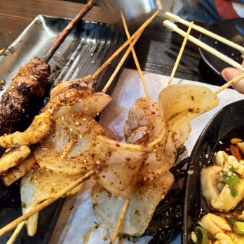 Friendship Bbq - Potato and squid skewers. Squid skewer was pretty good. Potato was just... Potato... Nothing great. - Barbeque Near Me - Flushing, New York Friendship Bbq - Potato and squid skewers. Squid skewer was pretty good. Potato was just... Potato... Nothing great. - Barbeque Near Me - Flushing, New York