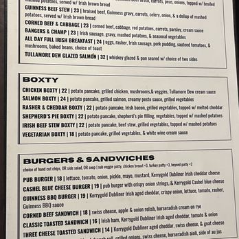 The Auld Dubliner - Menu - Irish Near Me - Long Beach, California