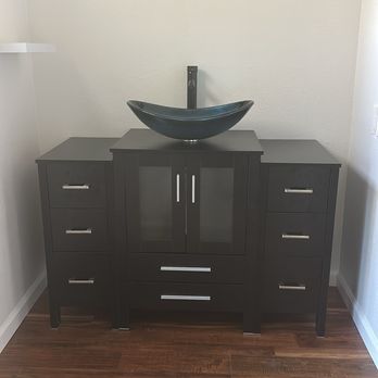 Tim’s Handyman - Old vanity gone new one installed along with flooring and trim - Handyman Near Me Tim’s Handyman - Old vanity gone new one installed along with flooring and trim - Handyman Near Me