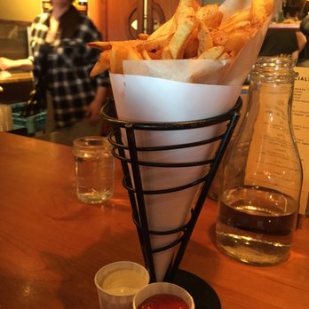 Duckfat - Large fries with garlic mayo and truffle ketchup - New American Near Me - Portland, Maine Duckfat - Large fries with garlic mayo and truffle ketchup - New American Near Me - Portland, Maine
