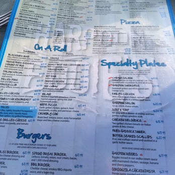 Harpoon Eddie's - One side of the menu - American Near Me - Sylvan Beach, New York