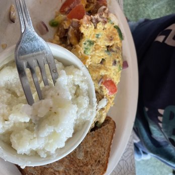 Howley's Restaurant - Spanish Omelet with grits - Diners Near Me - West Palm Beach, Florida Howley's Restaurant - Spanish Omelet with grits - Diners Near Me - West Palm Beach, Florida