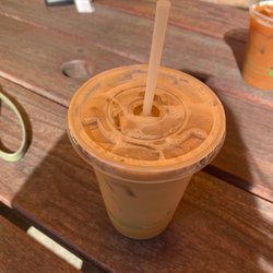 Sunrise Coffee Company - Iced caramel latte with almond milk