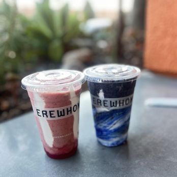 Erewhon - Hailey Bieber Smoothie & Blueberry Cobbler Smoothie - Grocery Near Me - Los Angeles, California Erewhon - Hailey Bieber Smoothie & Blueberry Cobbler Smoothie - Grocery Near Me - Los Angeles, California