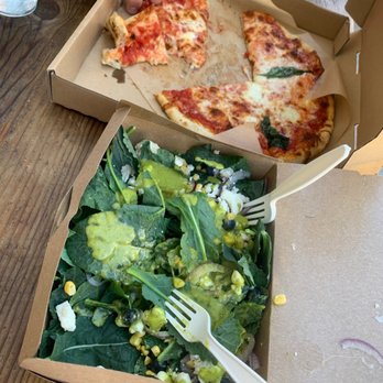 Summer Kitchen +bakeshop - Margarita Pizza & Kale Salad - New American Near Me - Berkeley, California Summer Kitchen +bakeshop - Margarita Pizza & Kale Salad - New American Near Me - Berkeley, California
