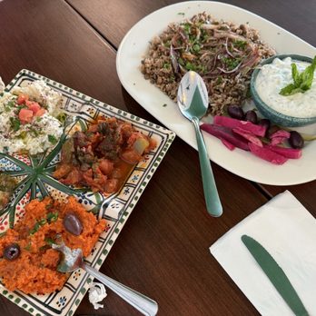 Zitouna - Dip platter and Mujadra - Mediterranean Near Me - San Francisco, California Zitouna - Dip platter and Mujadra - Mediterranean Near Me - San Francisco, California