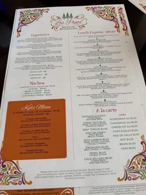 Menu photo 3 Los Pinos Mexican Restaurant Livingston, MT Menu photo 3 Los Pinos Mexican Restaurant Livingston, MT