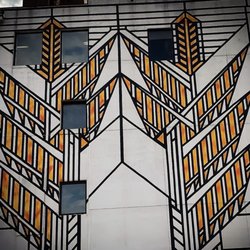 Frank Lloyd Wright Mural - 'Prairie Sumac" Frank Lloyd Wright 150 year dedication.