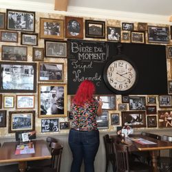 French Riviera - The walls of this brasserie are lined with 1920s photos