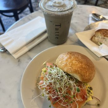 Tatte Bakery & Cafe | Reston - Salmon avocado egg sandwich and black sesame latte - Coffee & Tea Near Me - Reston, Virginia Tatte Bakery & Cafe | Reston - Salmon avocado egg sandwich and black sesame latte - Coffee & Tea Near Me - Reston, Virginia