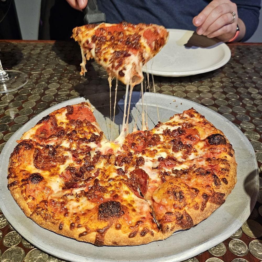 Glass Nickel Pizza Co. Madison East - Check that cheese pull! - Pizza Near Me - Madison, Wisconsin Glass Nickel Pizza Co. Madison East - Check that cheese pull! - Pizza Near Me - Madison, Wisconsin