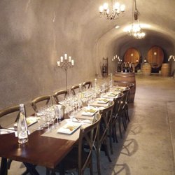 Wente Vineyards - The Wente cave all set up for our party!