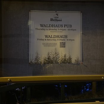 WALDHAUS - Sign to the restaurant - Pubs Near Me - Banff, Alberta WALDHAUS - Sign to the restaurant - Pubs Near Me - Banff, Alberta