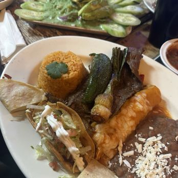 Xochipilli Taco Bar - Aguachiles (back), Plato Xochipilli (front) - New Mexican Cuisine Near Me - Van Nuys, California