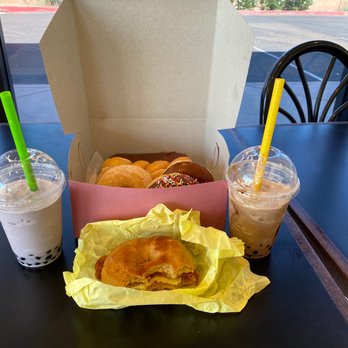 Sweet Cream Donuts - a cup of coffee and a box of doughnuts - Donuts Near Me - Phoenix, Arizona Sweet Cream Donuts - a cup of coffee and a box of doughnuts - Donuts Near Me - Phoenix, Arizona