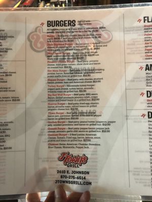 Menu photo 5 JTown's Grill Jonesboro, AR