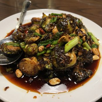 Lieu's Asian Bistro - Kung Pao Brussel Sprouts - Chinese Near Me - Greenville, South Carolina Lieu's Asian Bistro - Kung Pao Brussel Sprouts - Chinese Near Me - Greenville, South Carolina
