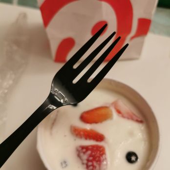 Chick-fil-A - A fork with my yogurt and they forgot the granola flakes! - Fast Food Near Me - Brea, California Chick-fil-A - A fork with my yogurt and they forgot the granola flakes! - Fast Food Near Me - Brea, California