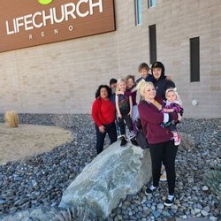 Life Church Reno - Family ready to go into church