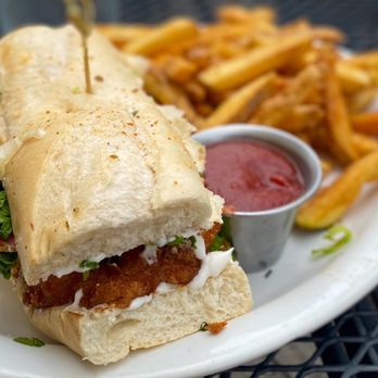 Lindberg's Tavern - Smorgaspore Blue Oyster Mushroom Po Boy - Bars Near Me - Springfield, Missouri Lindberg's Tavern - Smorgaspore Blue Oyster Mushroom Po Boy - Bars Near Me - Springfield, Missouri