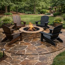 Good Earth Soil & Materials - Outdoor Flagstone Patio and Firepit