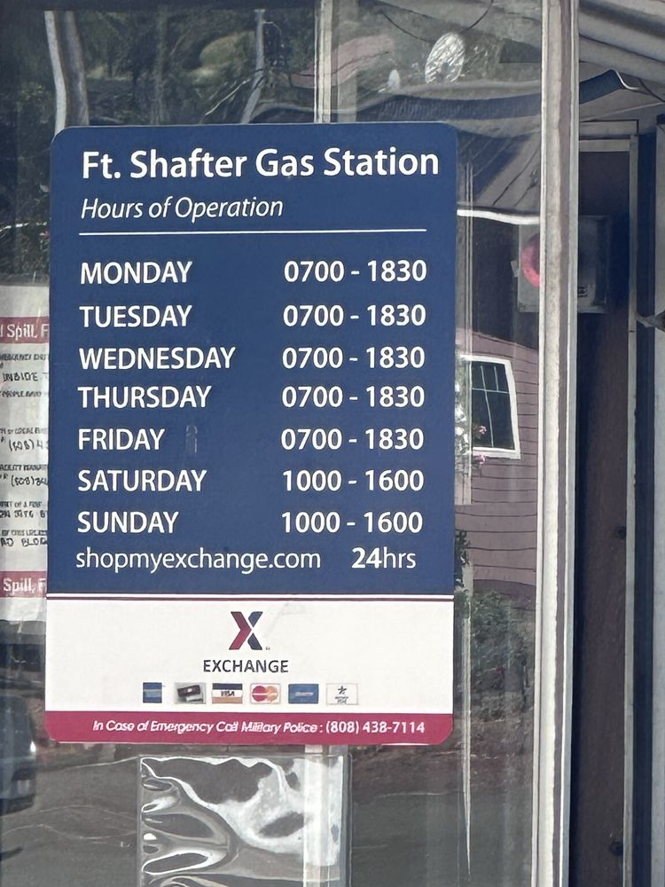 FORT SHAFTER AAFES GAS STATION - Wisser Rd, Honolulu, Hawaii - Gas