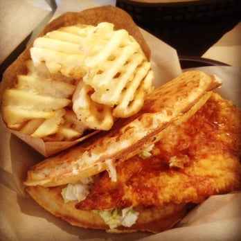 Bruxie - buttermilk chicken waffle and fries. yumm. - Breakfast & Brunch Near Me - Brea, California
