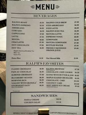 Menu photo 6 Ralph's Coffee New York, NY