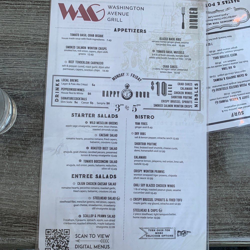 Washington Avenue Grill - WAG - Seafood Near Me - White Rock, British Columbia Washington Avenue Grill - WAG - Seafood Near Me - White Rock, British Columbia