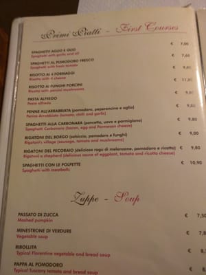 Menu photo 1 Osteria del Proconsolo Florence, FI Menu photo 1 Osteria del Proconsolo Florence, FI